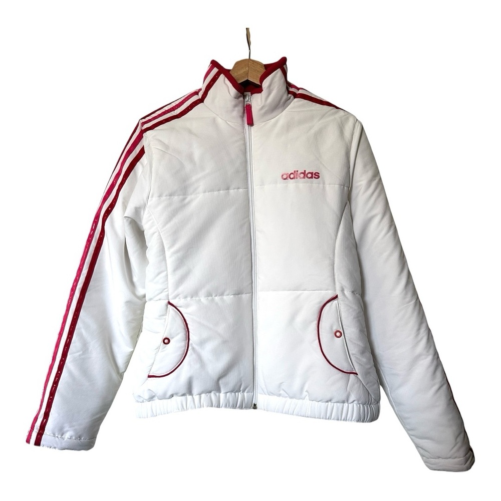 Women Vintage Adidas White padded Jacket
